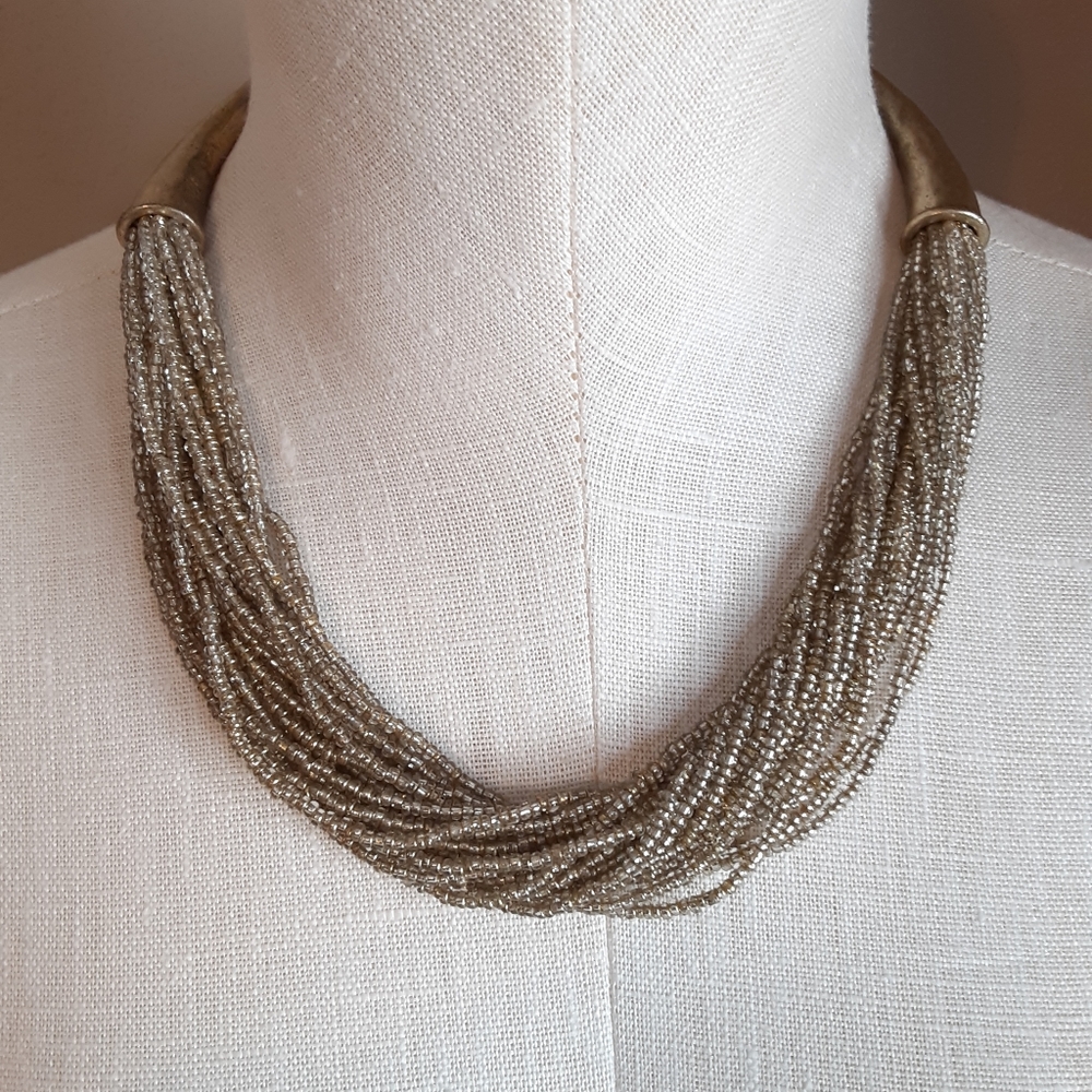 Goldtone/Silvertone Many Strand Necklace